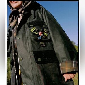 Barbour x Crocs Oversized Bedale Waxed Jacket L